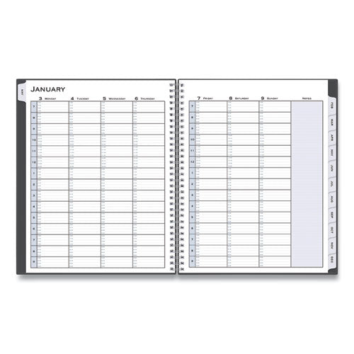 Passages Appointment Planner, 11 X 8.5, Charcoal Cover, 12-month (jan To Dec): 2025