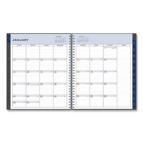 Passages Monthly Planner, 10 X 8, Charcoal Cover, 12-month (jan To Dec): 2025