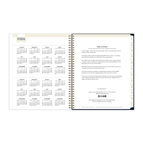 Day Designer Peyton Create-your-own Cover Weekly/monthly Planner, Floral, 11 X 8.5, Navy, 12-month (july To June): 2024-2025