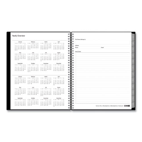 Enterprise Weekly Appointment Planner, 11 X 8.5, Black Cover, 12-month (jan To Dec): 2025