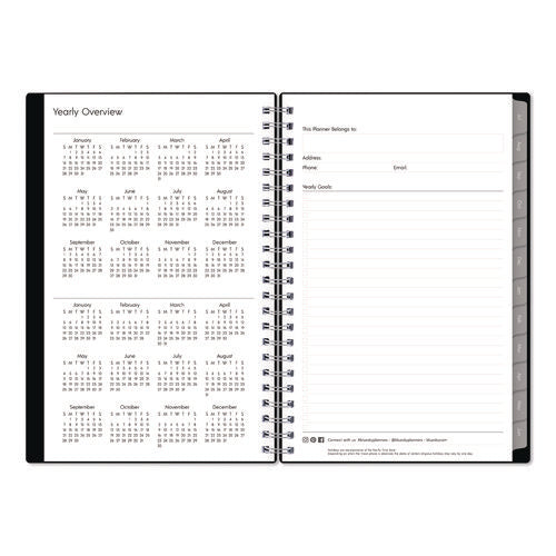 Enterprise Academic Weekly/monthly Planner, 8 X 5, Black Cover, 12-month (july To June): 2024 To 2025