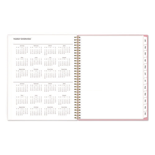 Mimi Pink Weekly/monthly Planner, Floral Artwork, 11 X 8.5, Pink/blue/rose Cover, 12-month (jan To Dec): 2025