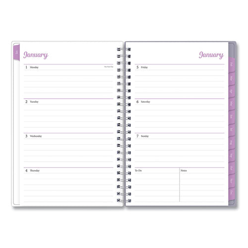 Laila Create-your-own Cover Weekly/monthly Planner, Wildflower Artwork, 8 X 5, Purple/blue/pink, 12-month (jan To Dec): 2025