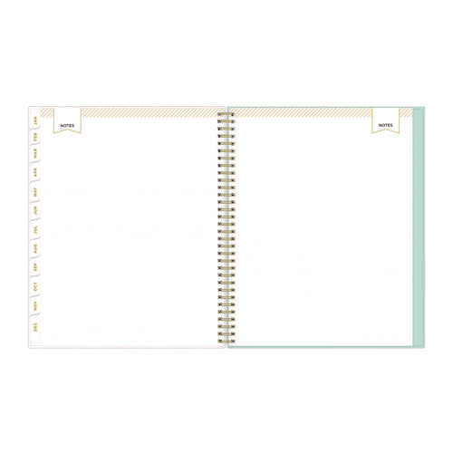 Day Designer Secret Garden Mint Frosted Weekly/monthly Planner, Floral Artwork, 11 X 8.5, 12-month (jan To Dec): 2025