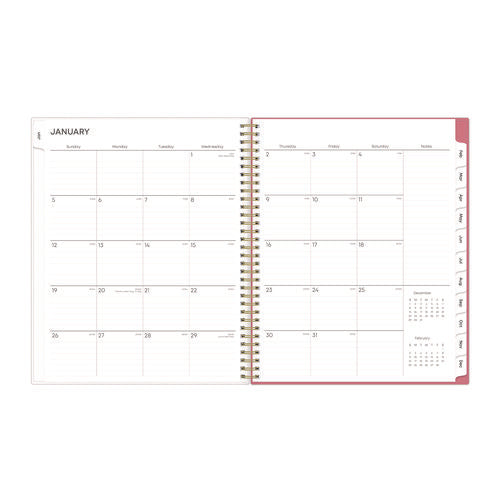 Fly By Frosted Weekly/monthly Planner, Butterflies Artwork, 11 X 8.5, Blush/pink Cover, 12-month (jan To Dec): 2025