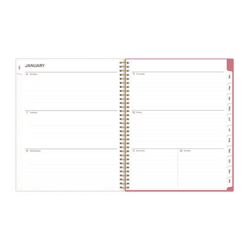 Fly By Frosted Weekly/monthly Planner, Butterflies Artwork, 11 X 8.5, Blush/pink Cover, 12-month (jan To Dec): 2025