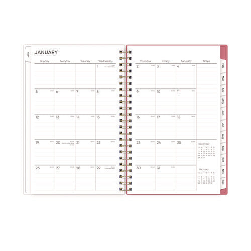 Fly By Frosted Weekly/monthly Planner, Butterflies Artwork, 8 X 5, Blush/pink Cover, 12-month (jan To Dec): 2025