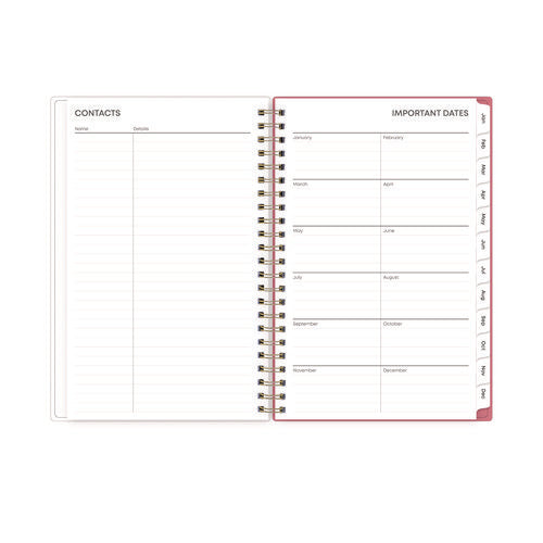 Fly By Frosted Weekly/monthly Planner, Butterflies Artwork, 8 X 5, Blush/pink Cover, 12-month (jan To Dec): 2025