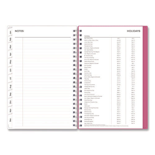 Bca Orchid Weekly/monthly Planner, Orchids Artwork, 8 X 5, White/pink Cover, 12-month (jan To Dec): 2025