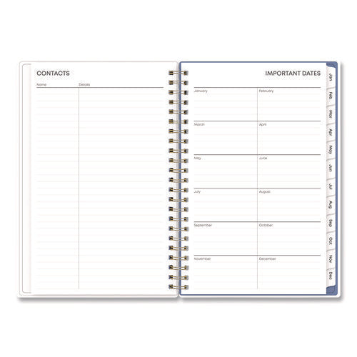 Cocorrina Weekly/monthly Planner, Pastel Paisley Artwork, 8 X 5, Blue/pink/white Cover, 12-month (jan To Dec): 2025