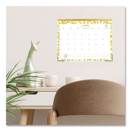 Kelly Ventura Mimosa Desk Pad Calendar, Lemons Artwork, 22 X 17, White/yellow/green Sheets, 12-month (jan To Dec): 2025