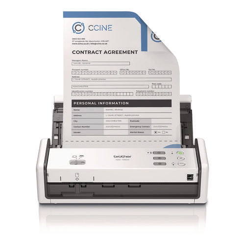 Ads-1350w Compact Desktop Scanner, 600 Dpi X 600 Dpi Optical Resolution, 20-sheet Duplex Auto Document Feeder