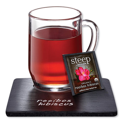 Steep Tea, Rooibos Hibiscus Herbal Tea, 0.08 Oz Tea Bag, 20/box