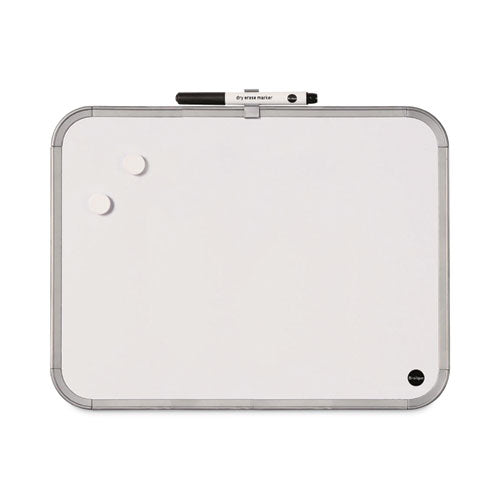 Magnetic Dry Erase Board, 11" X 14", White Surface, White Plastic Frame