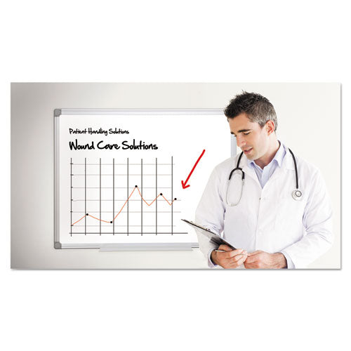 Earth Silver Easy Clean Magnetic Dry Erase Boards, 36" X 24", White Surface, Satin Aluminum Frame