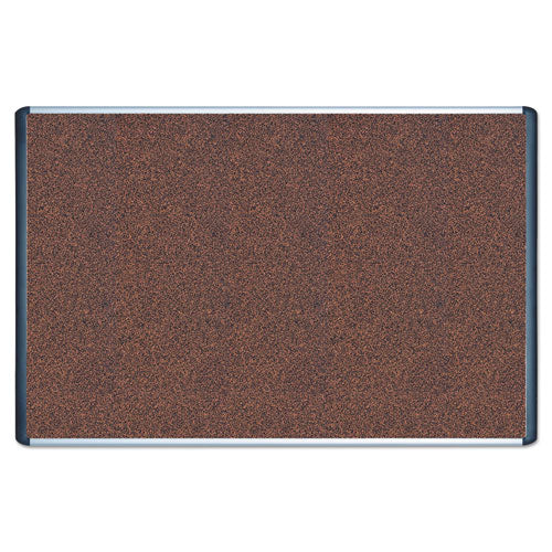 Tech Cork Board, 72" X 48", Tan Surface, Silver/black Aluminum Frame