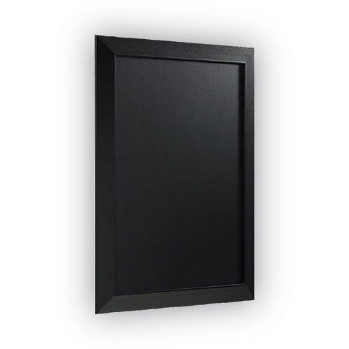 Kamashi Chalk Board, 36" X 24", Black Surface, Black Wood Frame