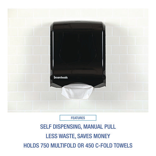 Ultrafold Multifold/c-fold Towel Dispenser, 11.75 X 6.25 X 18, Black Pearl