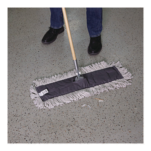 Disposable Dust Mop Head, Cotton, 18w X 5d