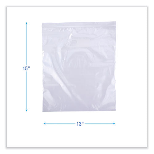 Reclosable Food Storage Bags, 2 Gallon, 13" X 15", Clear, 100/box