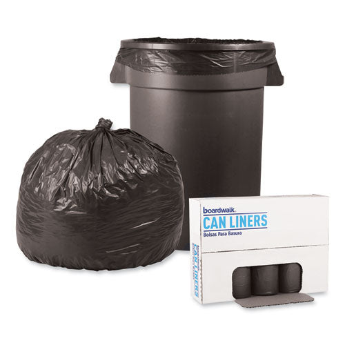 Low-density Waste Can Liners, 33 Gal, 1.1 Mil, 33" X 39", Gray, Perforated Roll, 25 Bags/roll, 4 Rolls/carton