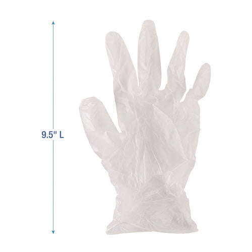 Exam Vinyl Gloves, Powder/latex-free, 3 3/5 Mil, Clear, Small, 100/box