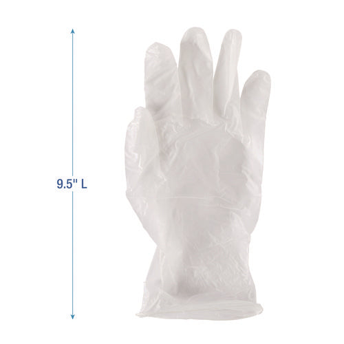 General Purpose Vinyl Gloves, Powder/latex-free, 2.6 Mil, Large, Clear, 100/box, 10 Boxes/carton