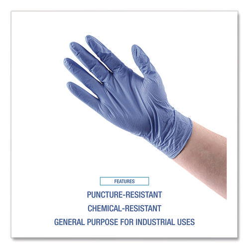 Disposable General-purpose Nitrile Gloves, Medium, Blue, 4 Mil, 100/box