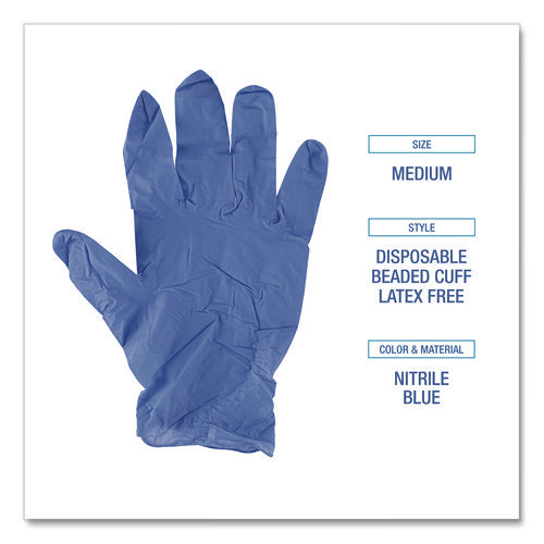 Disposable General-purpose Nitrile Gloves, Medium, Blue, 4 Mil, 100/box