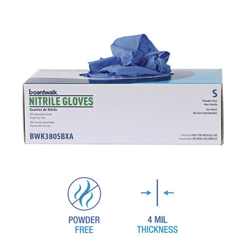 Disposable General-purpose Nitrile Gloves, Small, Blue, 4 Mil, 100/box