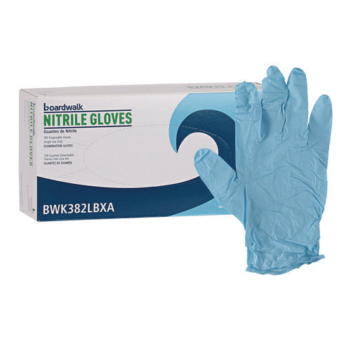 Disposable Examination Nitrile Gloves, Large, Blue, 5 Mil, 1,000/carton