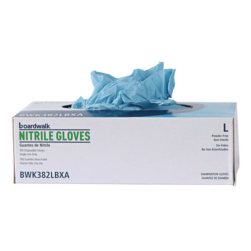 Disposable Examination Nitrile Gloves, Large, Blue, 5 Mil, 1,000/carton