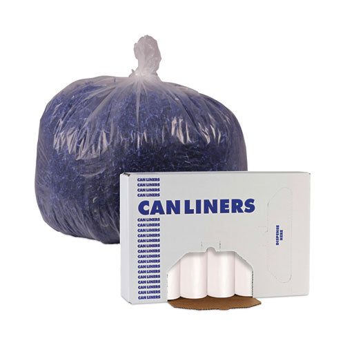 High-density Can Liners, 60 Gal, 14 Mic, 38" X 58", Natural, Perforated Roll, 25 Bags/roll, 8 Rolls/carton