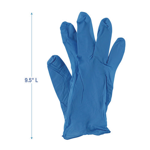 Disposable General-purpose Powder-free Nitrile Gloves, Large, Blue, 5 Mil, 100/box