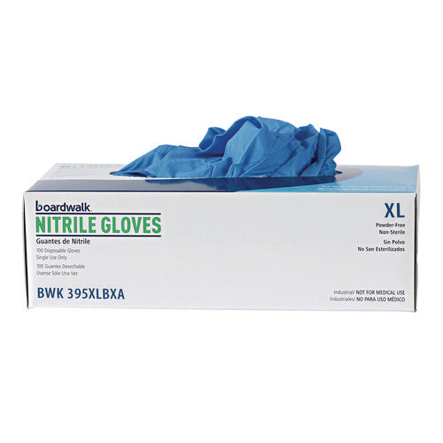 Disposable General-purpose Powder-free Nitrile Gloves, X-large, Blue, 5 Mil, 1,000/carton