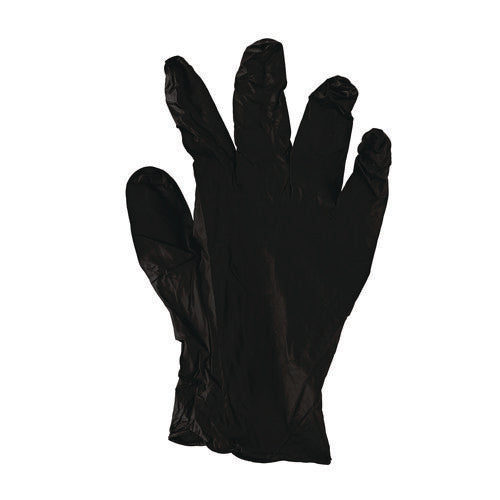 Disposable General-purpose Powder-free Nitrile Gloves, Large, Black, 4.4 Mil, 100/box, 10 Boxes/carton