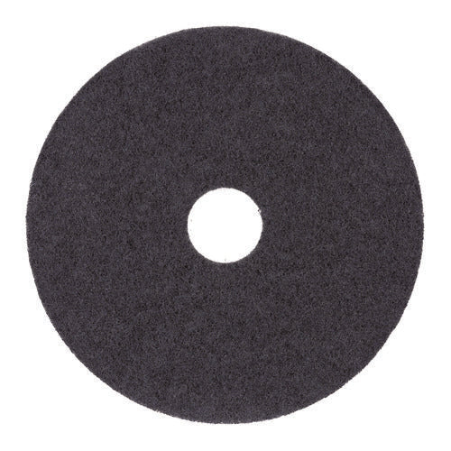 Stripping Floor Pads, 14" Diameter, Black, 5/carton