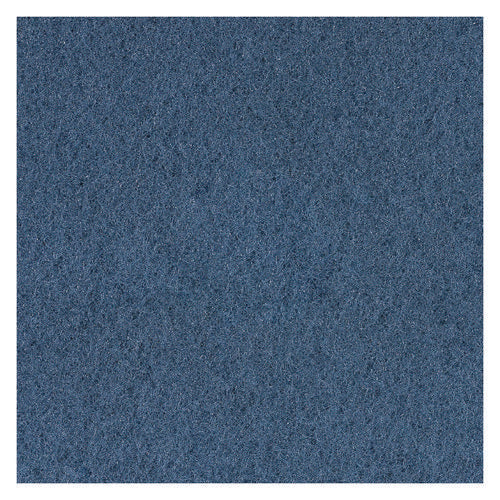 Scrubbing Floor Pads, 14" Diameter, Blue, 5/carton