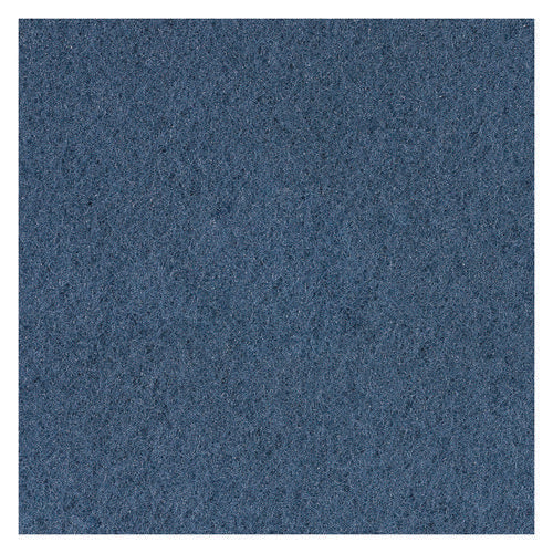 Scrubbing Floor Pads, 17" Diameter, Blue, 5/carton