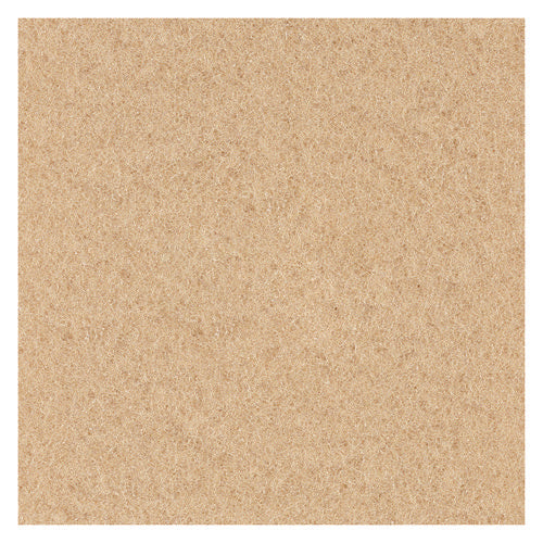 Burnishing Floor Pads, 19" Diameter, Tan, 5/carton