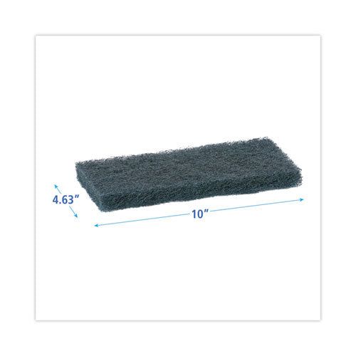 Medium-duty Scouring Pad, 10 X 4.63, Blue, 20/carton