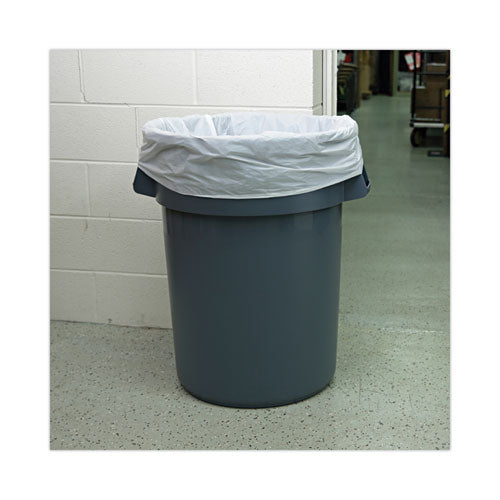 Low-density Waste Can Liners, 55 Gal, 0.5 Mil, 38" X 58", White, Perforated Roll, 10 Bags/roll, 10 Rolls/carton