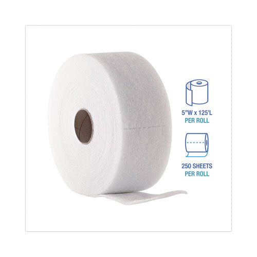 Trapeze Disposable Dusting Sheets, 5" X 125 Ft, White, 250 Sheets/roll, 2 Rolls/carton