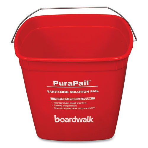 Purapail, 6 Qt, Polypropylene, Red/white