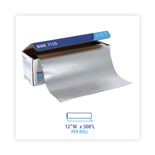 Heavy-duty Aluminum Foil Roll, 87 Gauge, 12" X 500 Ft