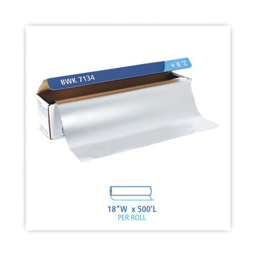 Heavy-duty Aluminum Foil Roll, 87 Gauge, 18" X 500 Ft