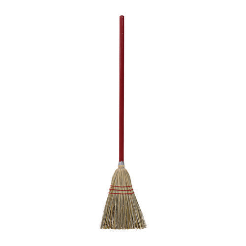 Corn/fiber Brooms, Corn/synthetic Fiber Bristles, 36" Overall Length, Gray/natural, 12/carton