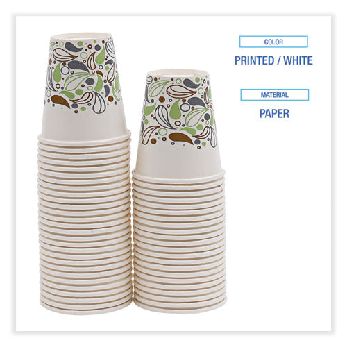 Deerfield Printed Paper Cold Cups, 12 Oz, 50/sleeve, 20 Sleeves/carton