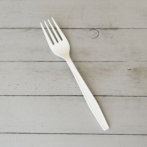 Heavyweight Polypropylene Cutlery, Fork, White, 1,000/carton