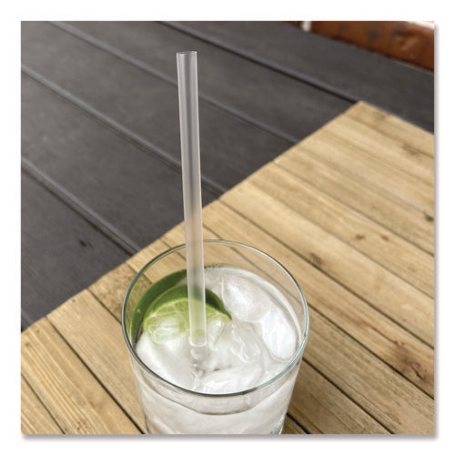 Giant Straws, 7.75", Polypropylene, Clear, 1,500/carton